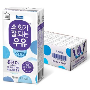 소화가잘되는우유 오리지널, 190ml, 24개