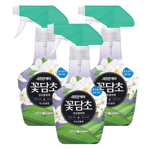 샤프란 꽃담초 섬유탈취제 자스민꽃향 본품, 400ml, 3개