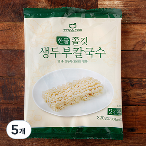 한둘푸드 쫄깃 생두부 칼국수 2인분, 320g, 5개