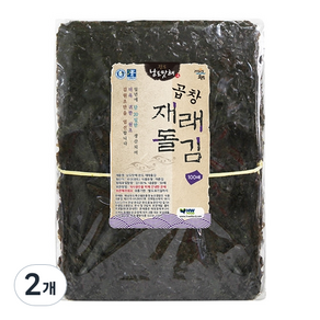 건강의섬완도 남도맛해 지주식 곱창김 100p, 2개