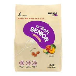 더독 노령견 닥터소프트 프리미엄 치킨 소프트 사료, 닭, 1.5kg, 1개