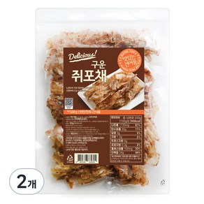 해맑은푸드 구운 쥐포채, 200g, 2개