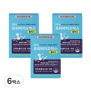 에이치엘사이언스 닥터프리바이오틱스 플러스 유산균 30p, 120g, 6개