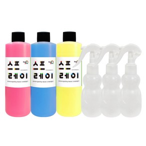 스노우키즈 스프레이물감 250ml 세트, 핑크 + 블루 + 옐로우, 1세트