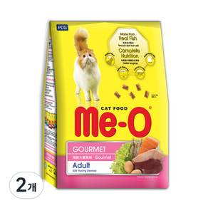 MeO 어덜트용 고양이 고메 건식사료, 닭, 1.1kg, 2개