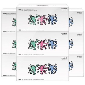한예지 키스해링 브리토 100% 천연펄프 아트 미용티슈, 230매입, 9개