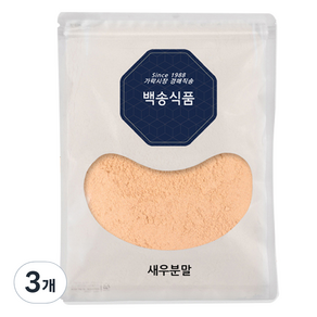 백송식품 보리 새우가루, 1kg, 3개