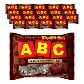 롯데웰푸드 ABC 초콜릿, 72g, 20개