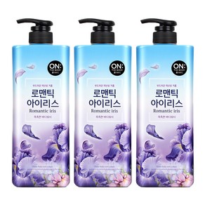 온더바디 플라워 약산성 퍼퓸 바디워시 아이리스향, 900g, 3개