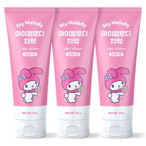 아텍스 마이멜로디 고불소 딸기향 치약, 80g, 3개