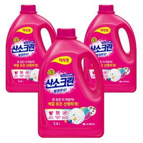 테크 산소크린 액체형 표백제, 2.4L, 3개