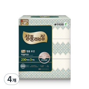 잘풀리는집 로션 미용티슈 에센셜, 230매, 12개