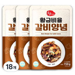 우리식품 황금비율 갈비양념, 150g, 18개