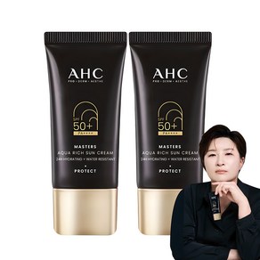 AHC 마스터즈 아쿠아 리치 선크림 SPF50+ PA++++, 30ml, 2개