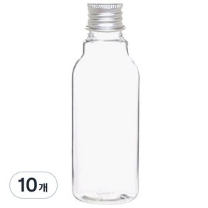 병도매닷컴 AN120 투명 음료용기 알루미늄 실버캡, 120ml, 10개