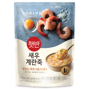 햇반 새우계란죽, 420g, 1개