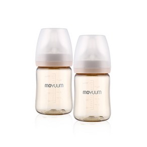 모윰 PPSU 올인원 젖병 + 젖꼭지, 베이지, 170ml, 2개