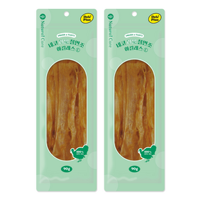 네츄럴코어 강아지 네코 리얼 칠면조 아킬레스 육포 L, 90g, 2개