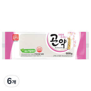 한성기업 가볍게 즐기는 곤약, 600g, 6개