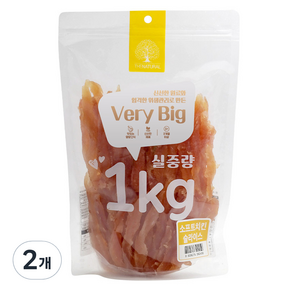 더내추럴 강아지 베리빅 육포, 1kg, 2개, 치킨슬라이스