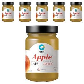 청정원 사과잼, 370g, 6개