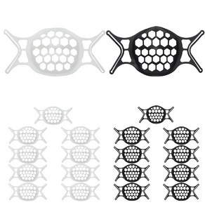 숨숨 마스크 속에서도 편하게 숨쉬는 마스크 가드, 1개입, 20개, 화이트 + 블랙