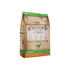 도그랑 어덜트 강아지 훼미리 건식사료, 곡물, 2kg, 1개