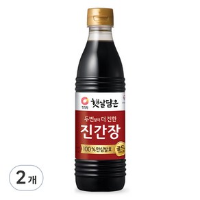 대상 청정원 두번달여 더 진한 진간장 골드, 500ml, 2개