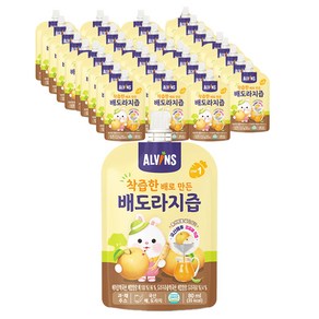 엘빈즈 착즙한 배로 만든 배도라지즙, 80ml, 40개, 혼합맛(배/도라지)