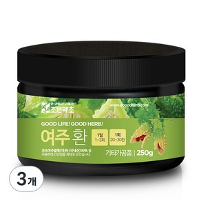 조은약초 프리미엄 여주환, 3개, 250g