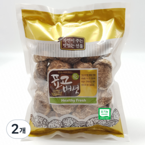 버섯꽃필때 유기농 동고 표고버섯, 100g, 2개