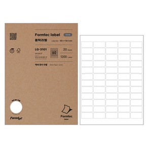 폼텍 레이저 잉크젯 공용 바코드용 라벨 LQ-3101, 60칸, 20매