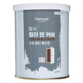 탐사 컬러 앤 커버 멀티 페인트 방문가구용, 화이트, 900ml, 1개