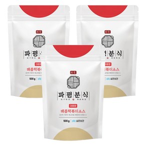 파평분식 떡볶이 소스 분말 매콤한맛, 500g, 3개
