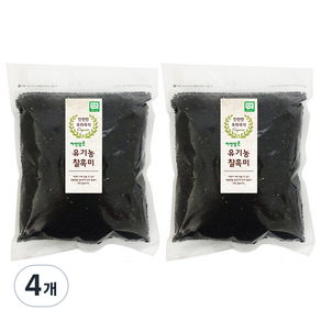 푸른들판 유기농 찰흑미, 1kg, 4개