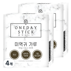 굿허브 원데이스틱 미역귀 분말 가루 스틱 30p, 4개, 60g