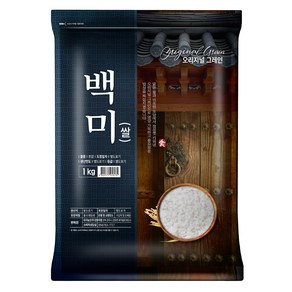 오리지널그레인 2024년산 햅쌀 백미, 상등급, 1kg, 1개