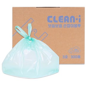 크린아이 보송보송 뽑아쓰는 손잡이 봉투 베이비파우더향 3호, 12L, 300개