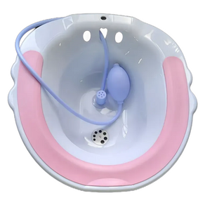 블루밍 컴포트 시트 버블 수동 펌프 좌욕기+온도계, 핑크, 1개