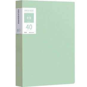 서류정리 A4 클리어파일 40p, 그린, 1개