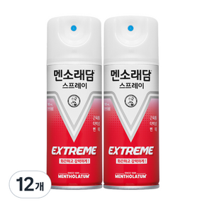 멘소래담 익스트림 핫 스프레이파스 에스 180ml, 1개입, 12개