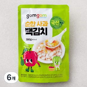 곰곰 순한 사과 백김치, 300g, 6개