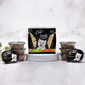 시저 심플리 반려견 닭고기 당근 감자 37g x 4p + 닭고기 고구마 사과 37g x 4p 버라이어티 세트