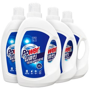 생활공식 파워 딥클린 세탁 액체세제 본품, 3L, 4개