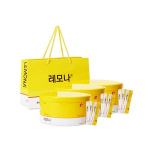 경남제약 레모나산 틴케이스 120포 + 쇼핑백, 240g, 3개