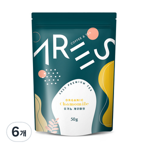 아레스 유기농 캐모마일 허브차, 50g, 1개입, 6개