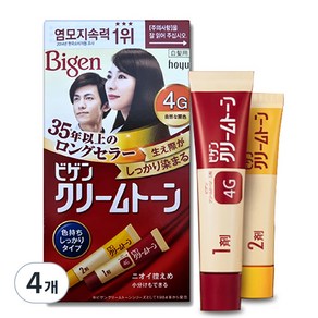 비겐크림톤 염색제 40g, 4G자연밤색, 4개