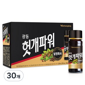 광동제약 헛개파워 숙취해소 음료, 100ml, 30개