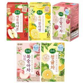 순작 애플시나몬 1.8g x 20p + 순작 유자블라썸1.8g x 20p + 순작 청귤차1.8g x 20p + 순작 산딸기차 1.8g x 20p + 순작 납작복숭아 1.8g x 20p, 1세트