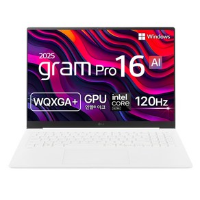 LG전자 2025 그램 Po 16 코어Ulta5 애로우레이크 방문설치, 에센스 화이트, 512GB, 16GB, WIN11 Home, 16Z90TP-KA5WK